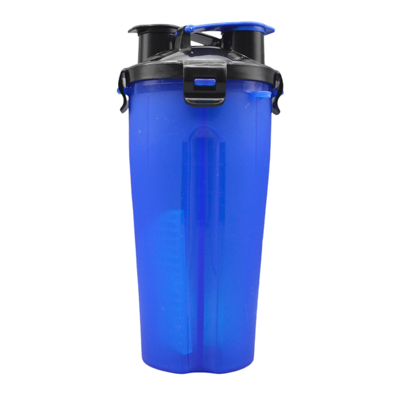 شیکر دو مخزنه ورزشی یک تیکه مدل Half ظرفیت 0.8 لیتر