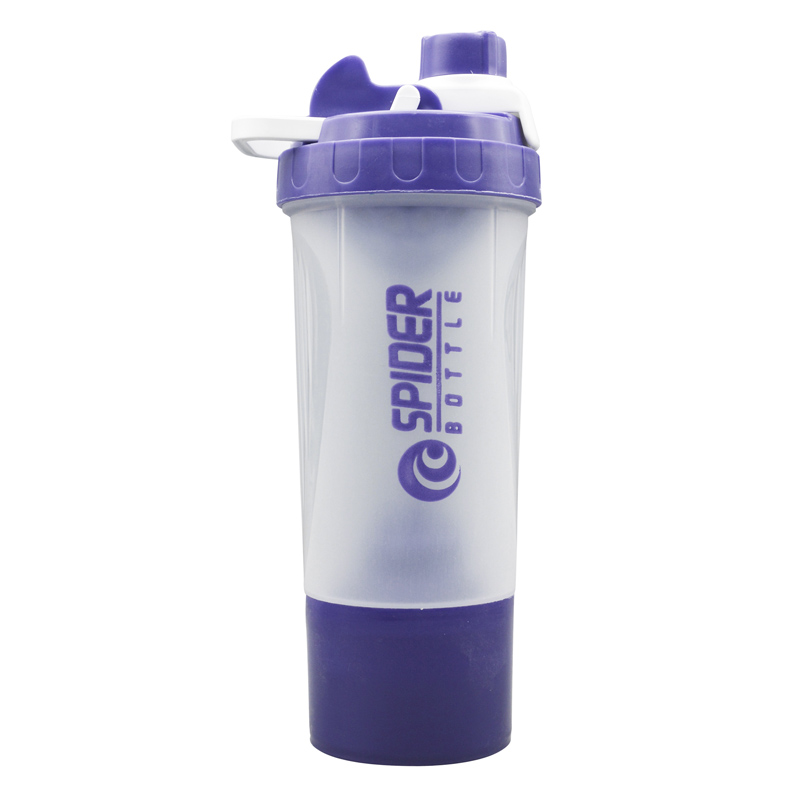 شیکر ورزشی دو تیکه اسپایدر باتل مدل Ebi-Lucid شفاف درب پیجی ظرفیت 0.7 لیتر