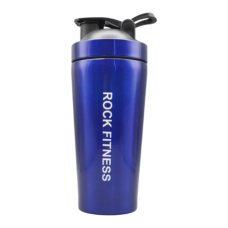 شیکر یک تیکه استیل مدل Rock Fitness ظرفیت 0.75 لیتر