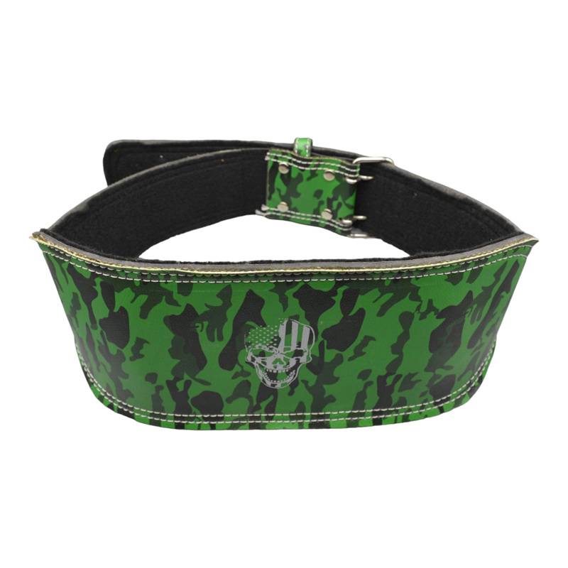 کمربند بدنسازی اسکلتی عرض سگک 9CM مدل GDS-403D875 سگکی چریکی سبز