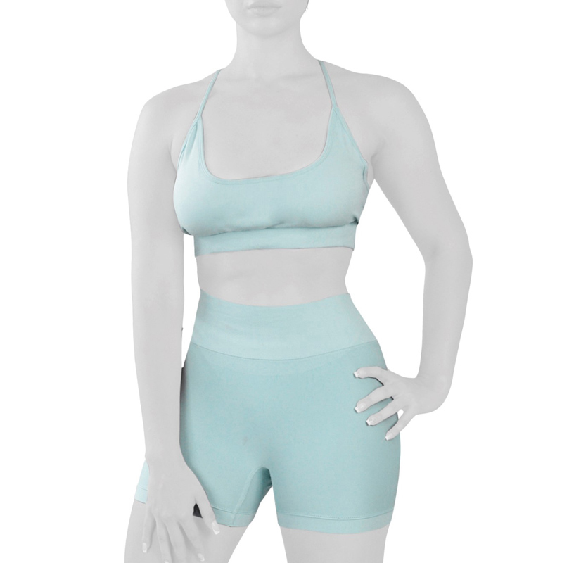 ست نیم تنه و کشاله بند سیملس ورزشی زنانه مدل 9197 آبی