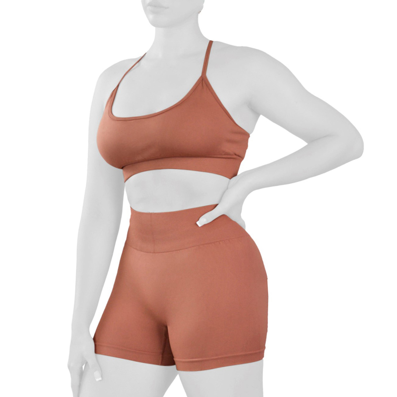 ست نیم تنه و کشاله بند سیملس ورزشی زنانه مدل 9197 پوست پیازی