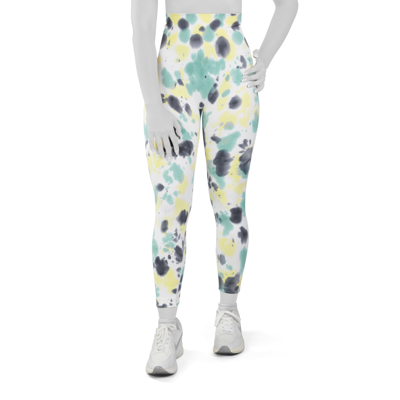 لگ سیملس ورزشی زنانه مدل G0029 سفید سبز