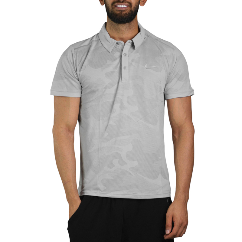 پولوشرت ورزشی مردانه نایک مدل Dri Fit-283 طوسی روشن