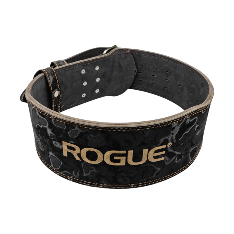 کمربند سوپر پاورلیفتینگ و بدنسازی روگ عرض سگک 10cm مدل ELM- 403E1100 مشکی سگکی