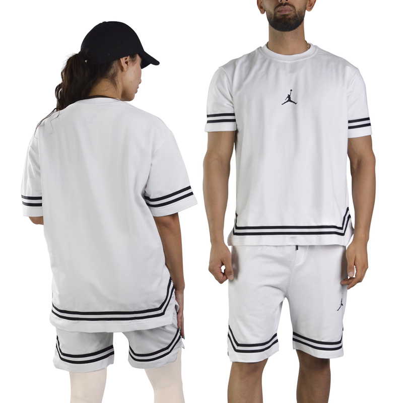 ست تیشرت و شلوارک اسپرت جردن مدل CMP-3F0957 سفید