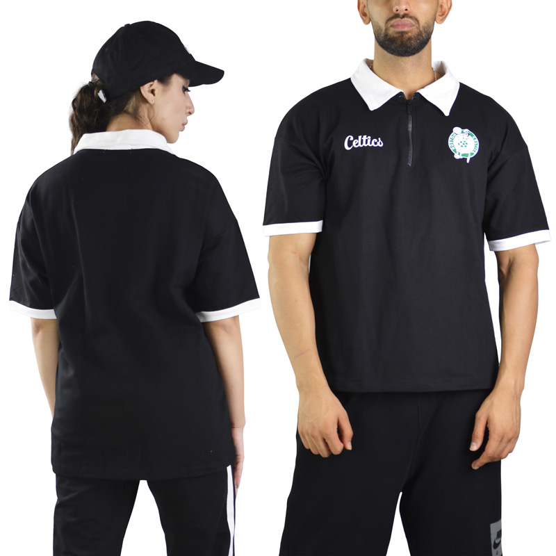 پولوشرت نیم زیپ اسپرت بوستون سلتیکس مدل CMP-3E822 مشکی