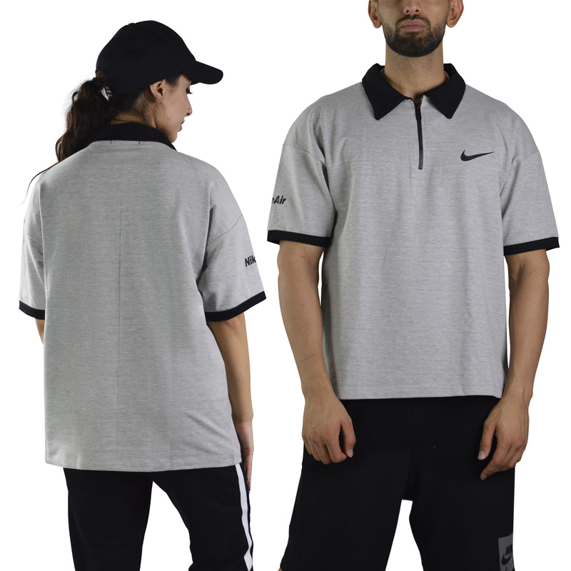 پولوشرت نیم زیپ اسپرت نایک مدل CMP-Dri Fit-3E812 طوسی روشن