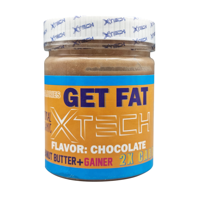 کره بادام زمینی ایکس تک گت فت حاوی گینر طعم شکلات 500 گرمی