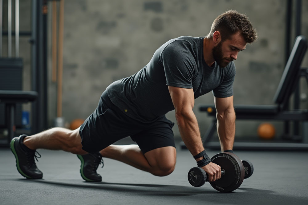 چه عضلاتی در هنگام اجرای حرکت شکم رو‌ل درگیر هستند