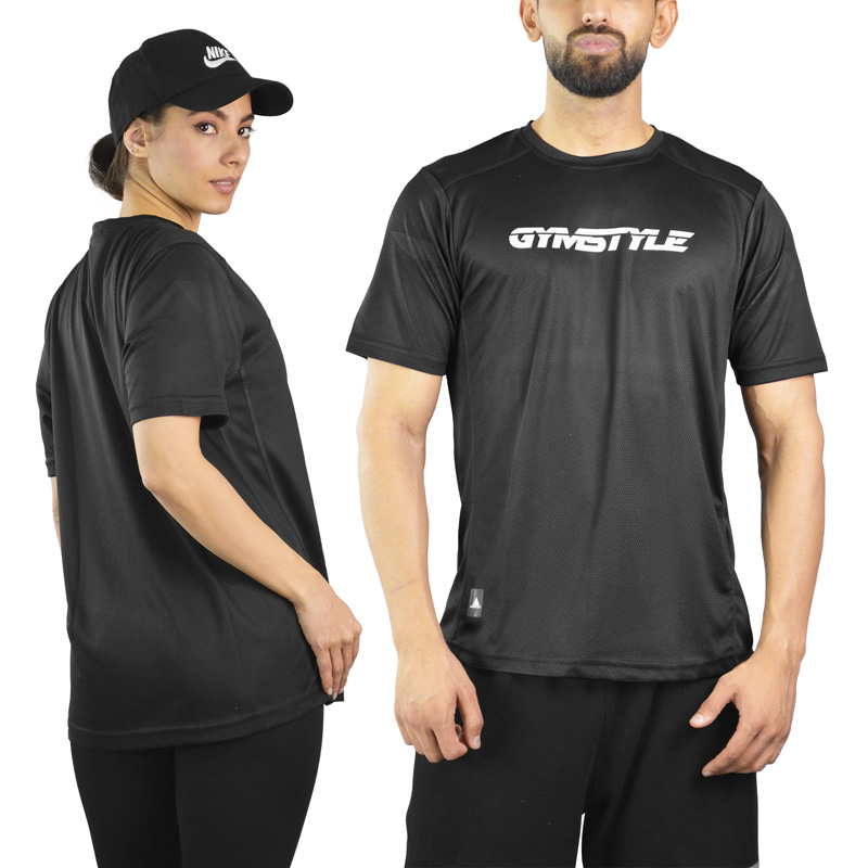 تیشرت ورزشی اسپرت جیم استایل مدل HS-345 مشکی