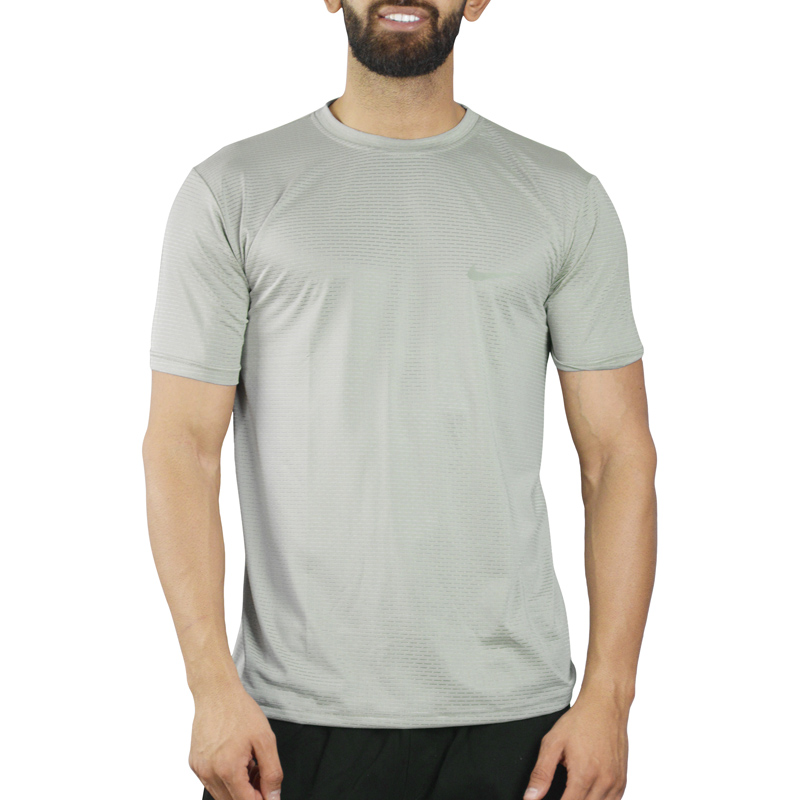 تیشرت ورزشی مردانه نایک مدل GMS-Dri Fit-3G1307 طوسی روشن