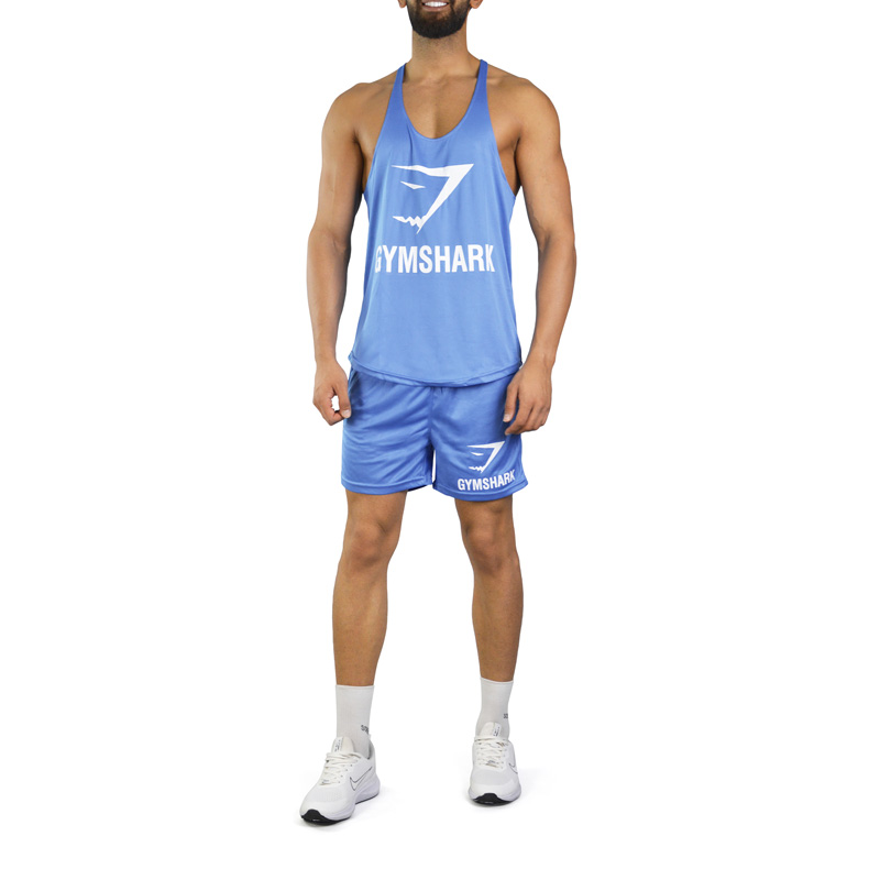 ست رکابی و شلوارک ورزشی مردانه جیم شارک مدل PY-3G1162 آبی