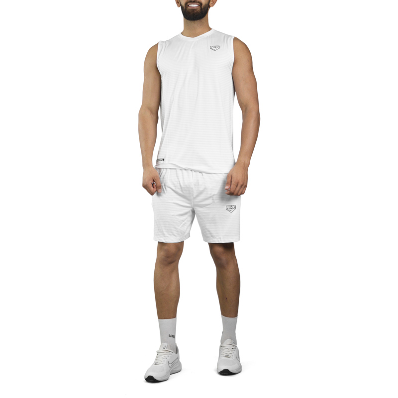 ست رکابی و شلوارک ورزشی مردانه نایک مدل DS-3G1262 سفید