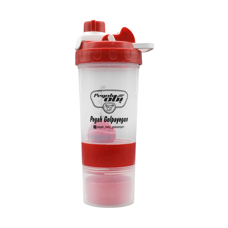 شیکر ورزشی سه تیکه پگاه مدل Ebi شفاف درب پیچی ظرفیت 0.6 لیتر