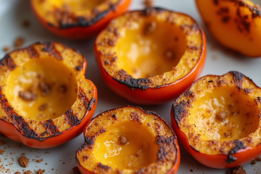 خرمالو گریل شده با دارچین