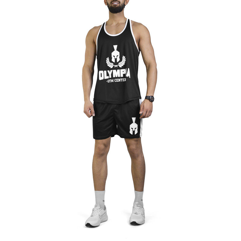 ست رکابی و شلوارک ورزشی مردانه المپیا مدل PY-3K1552 مشکی