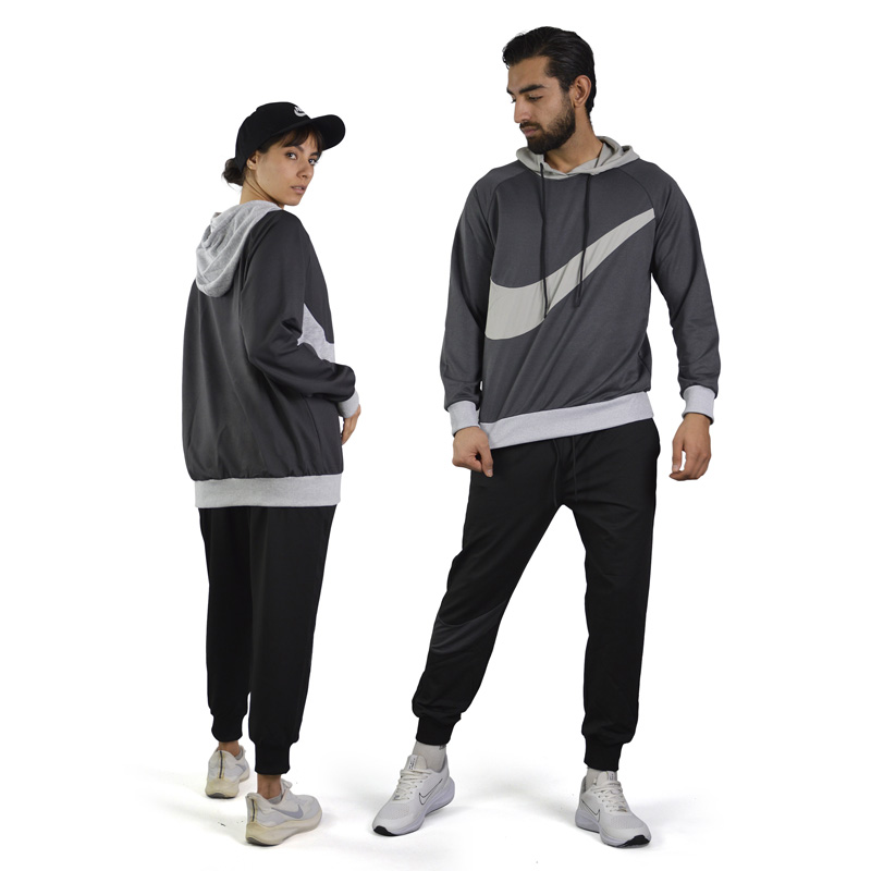 ست هودی و شلوار ورزشی نایک مدل 93018 طوسی روشن