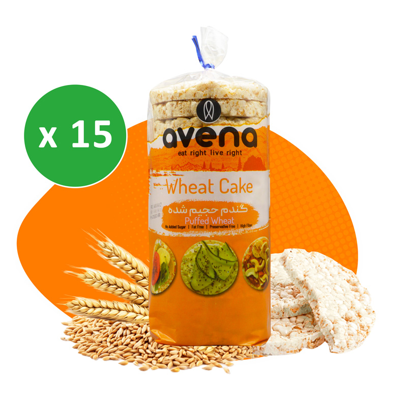 پکیج سیس رایس اونا رژیمی طعم گندم حجیم شده کارتن ۱۵ بسته ای