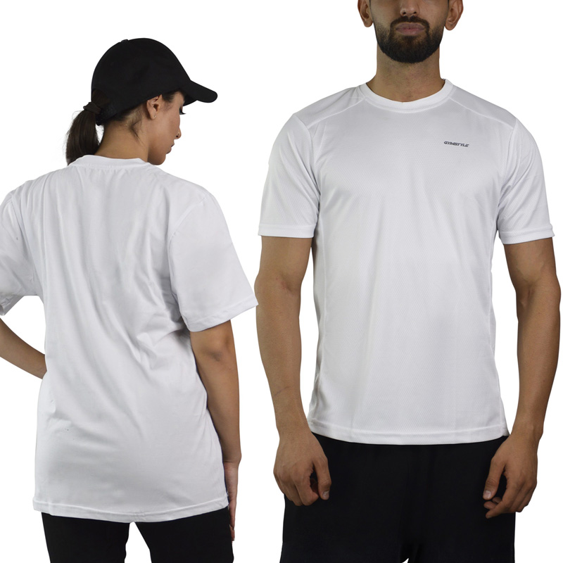 تیشرت اسپرت جیم استایل مدل HS-3G1142 سفید