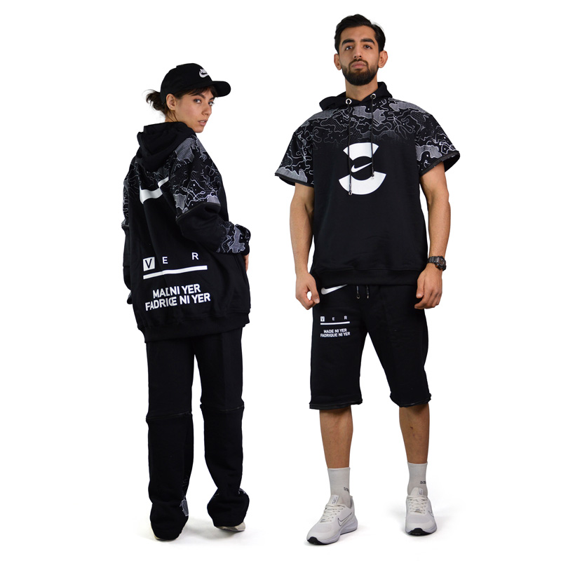 ست هودی و شلوار دوکاره اسپرت نایک مدل SPL-3L1612  مشکی