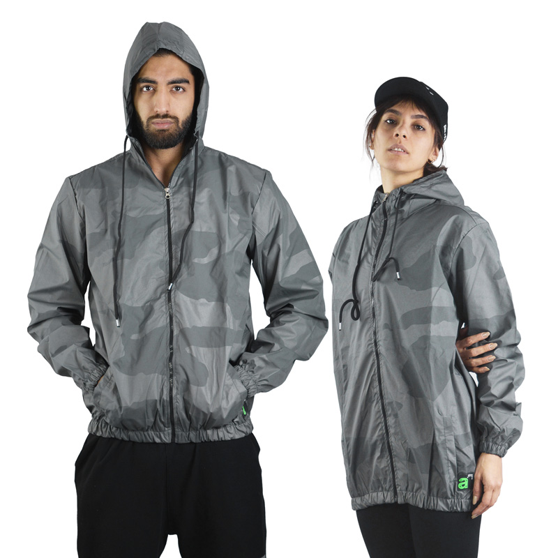 سویشرت بادگیر اسپرت مدل SPL-3L1707 چریکی طوسی