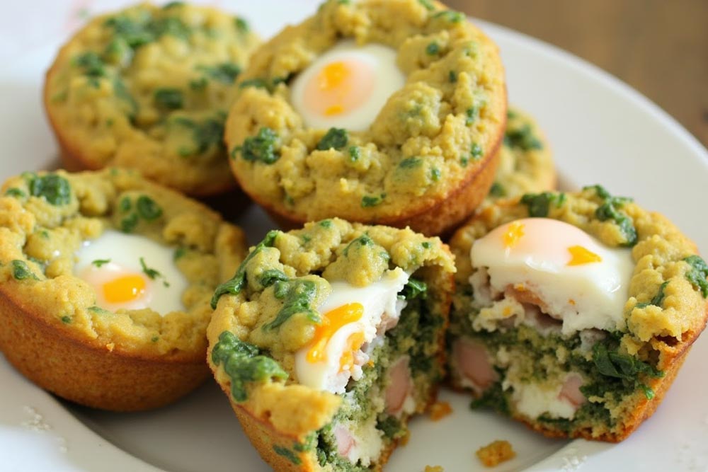 مافین تخم‌مرغ و اسفناج