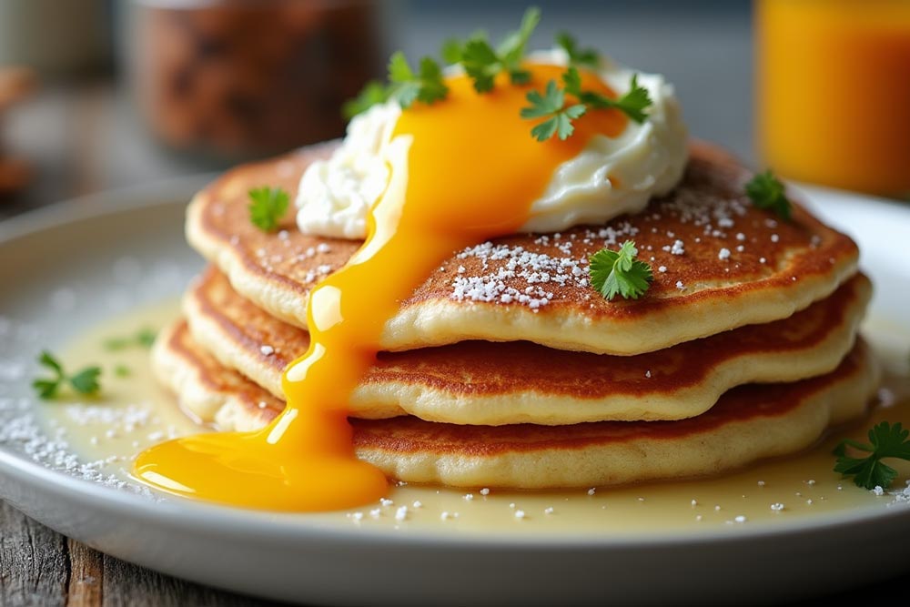 پنکیک پروتئینی با تخم مرغ