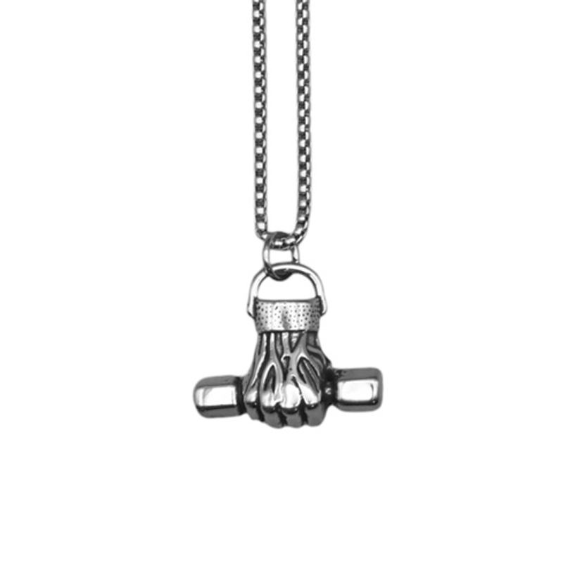 گردنبند بدنسازی استیل دمبل مدل 403L0550