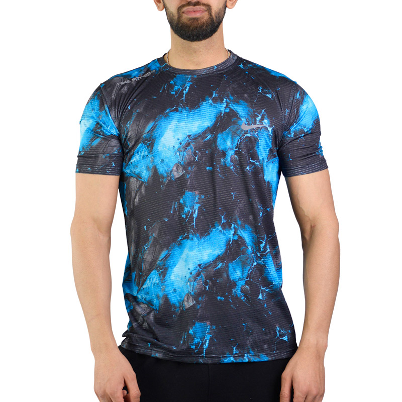 تیشرت ورزشی مردانه نایک مدل GMS-DRI FIT-350  آبی