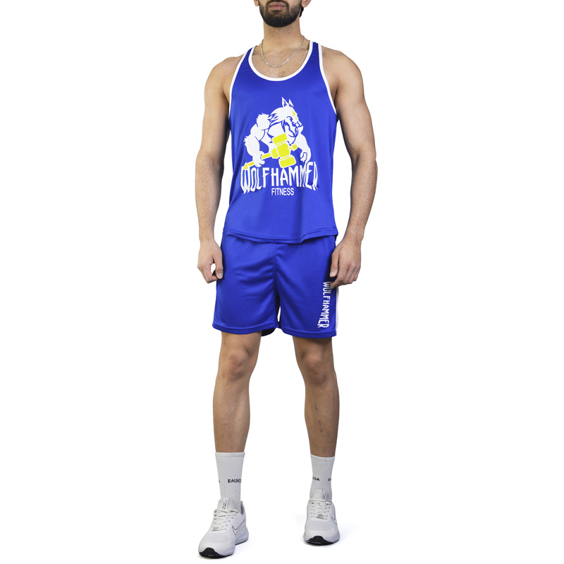 ست رکابی و شلوارک ورزشی مردانه ولف مدل Py-2B212 آبی