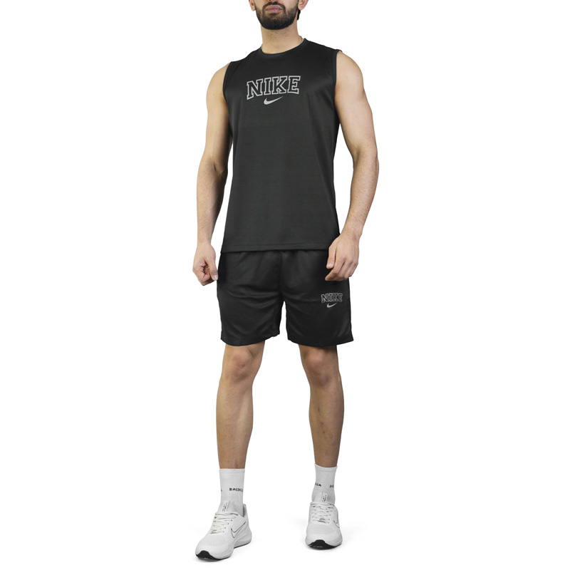 ست رکابی و شلوارک ورزشی مردانه نایک مدل DS-3P1408 مشکی