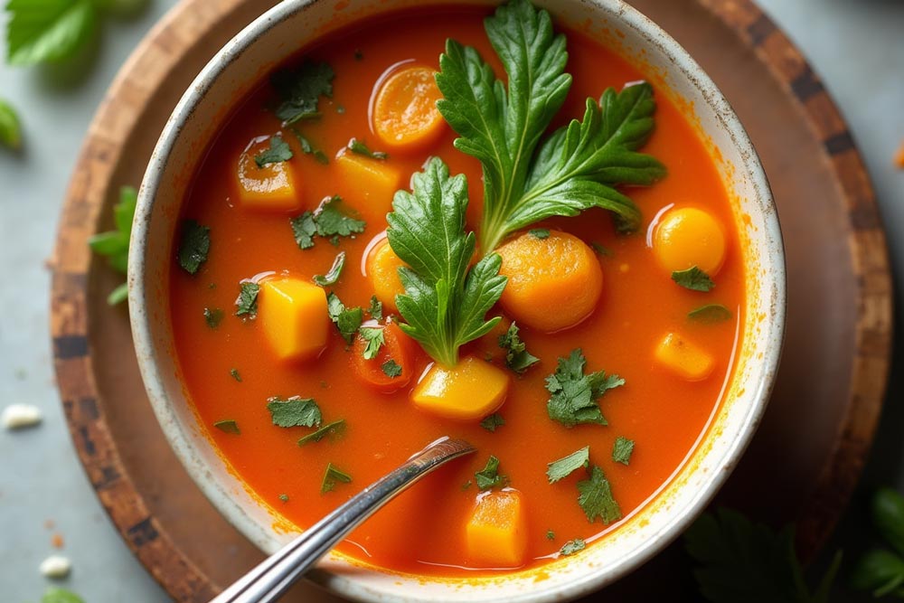 سوپ سبزیجات کم کالری