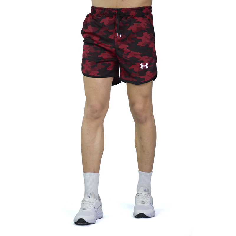 شلوارک ورزشی مردانه آندر آرمور مدل TKS-3P1912 چریکی زرشکی