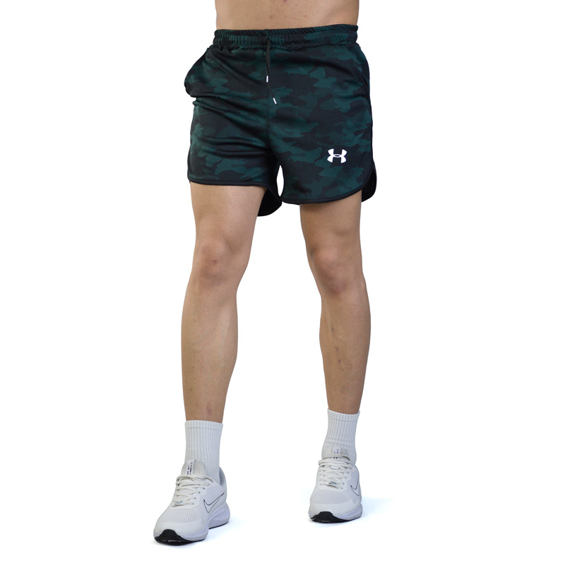شلوارک ورزشی مردانه آندر آرمور مدل TKS-3P1912 چریکی سبز تیره
