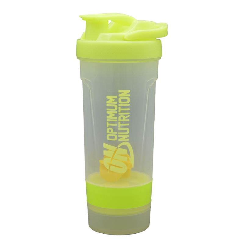 شیکر ورزشی سه تیکه اوپتیموم نوتریشن مدل Kia شفاف درب ضامنی ظرفیت 0.7 لیتر