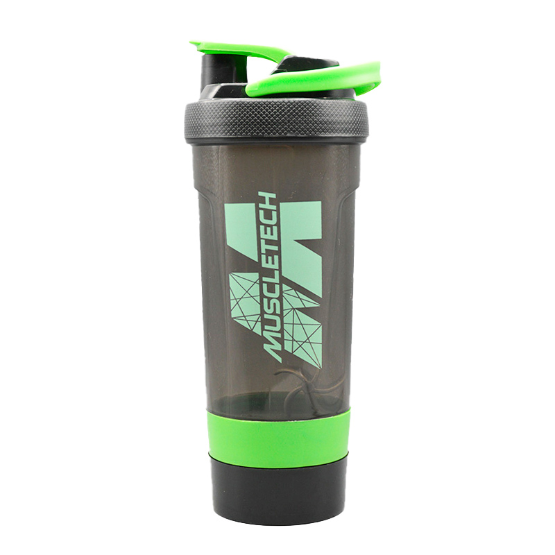 شیکر ورزشی سه تیکه ماسل تک مدل Kia دودی درب ضامنی ظرفیت 0.7 لیتر