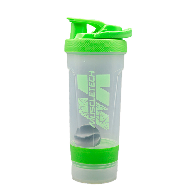 شیکر ورزشی سه تیکه ماسل تک مدل Kia شفاف درب ضامنی ظرفیت 0.7 لیتر