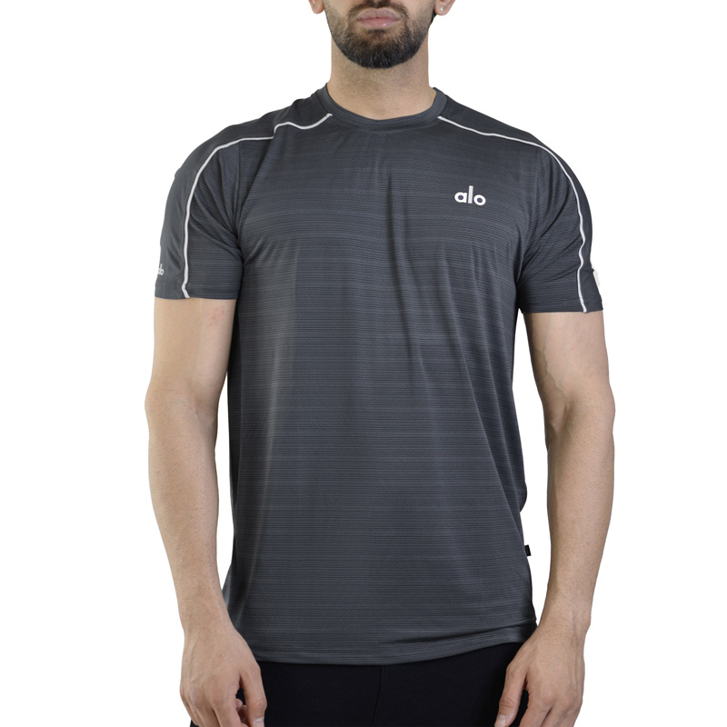 تیشرت ورزشی مردانه الو مدل HS-4A0043 طوسی تیره