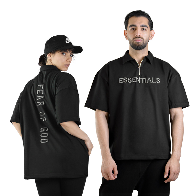 تیشرت یقه دار اسپرت مدل SPL-4A008 مشکی