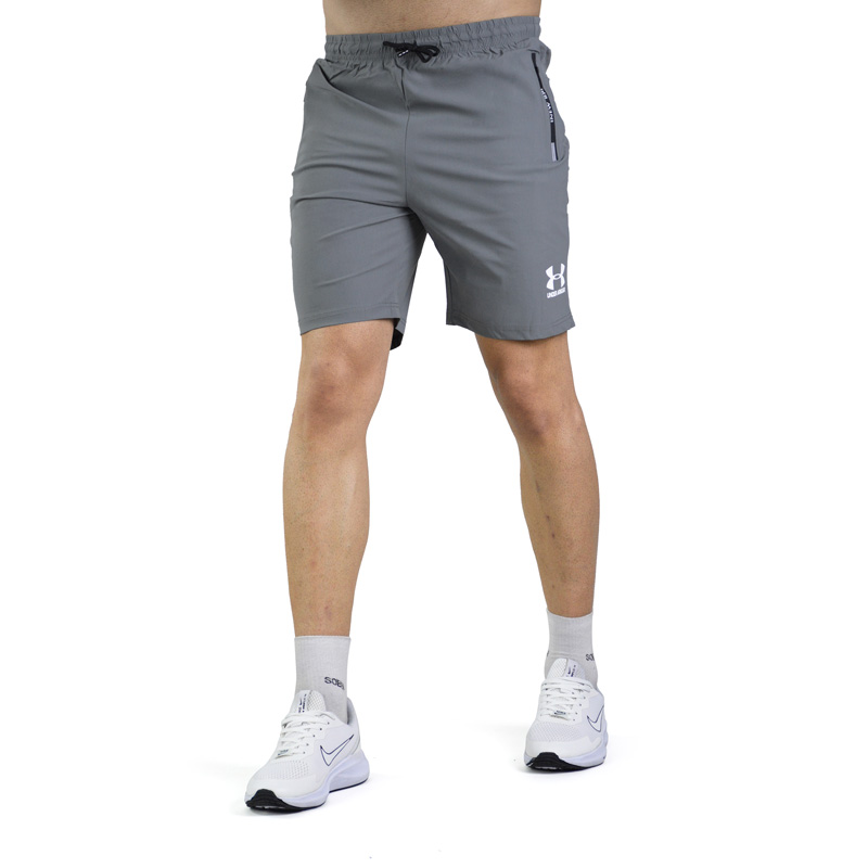 شلوارک ورزشی مردانه آندر آرمور مدل 8217 طوسی روشن