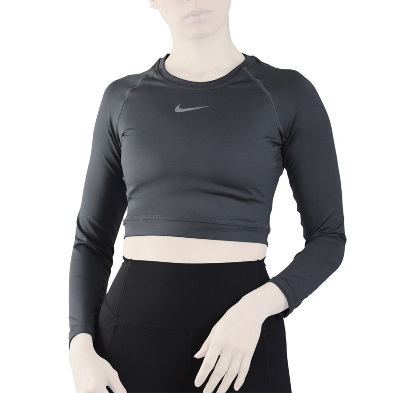 نیم تنه آستین بلند ورزشی زنانه نایک مدل SRN-31331 طوسی تیره