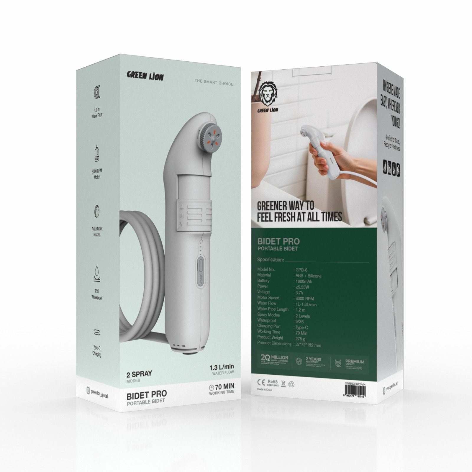 تصویر دوش مسافرتی گرین لاین مدل Bidet Pro Green Lion Bidet Pro