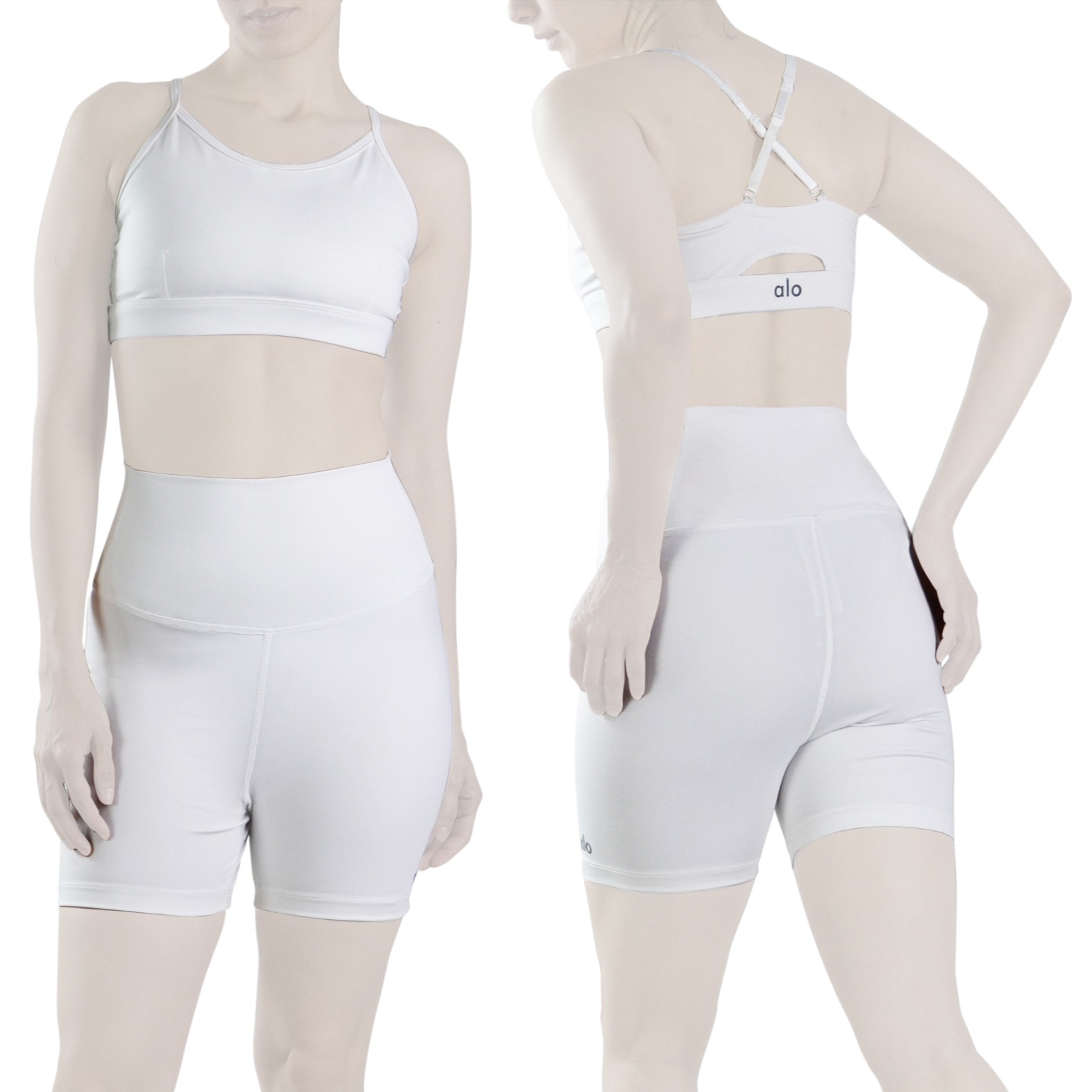 ست نیم تنه و کشاله بند ورزشی زنانه الو مدل 4B0153 سفید