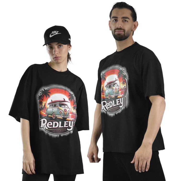 تیشرت باکسی اسپرت ردلی مدل SPL-4B0263 مشکی