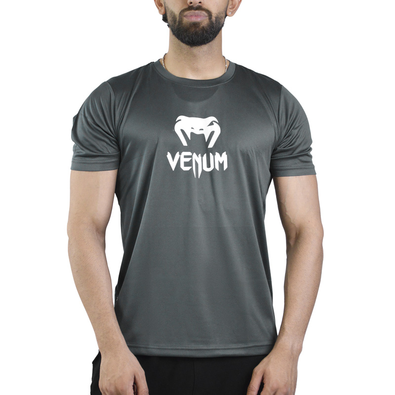 تیشرت اسپرت ونوم مدل HS-1157 طوسی تیره