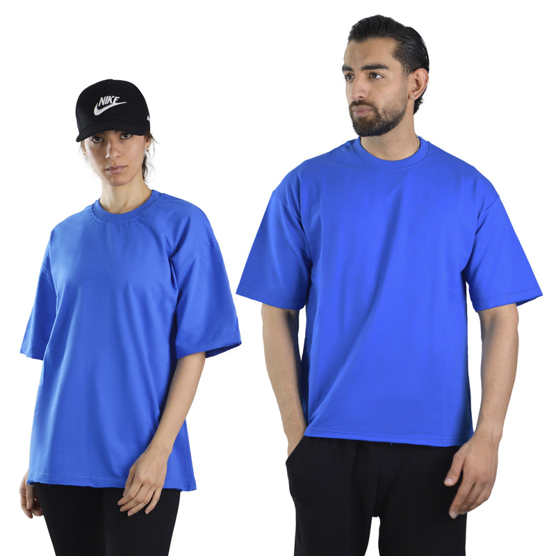 تیشرت باکسی اسپرت بیسیک مدل ZRA-4B0273 آبی