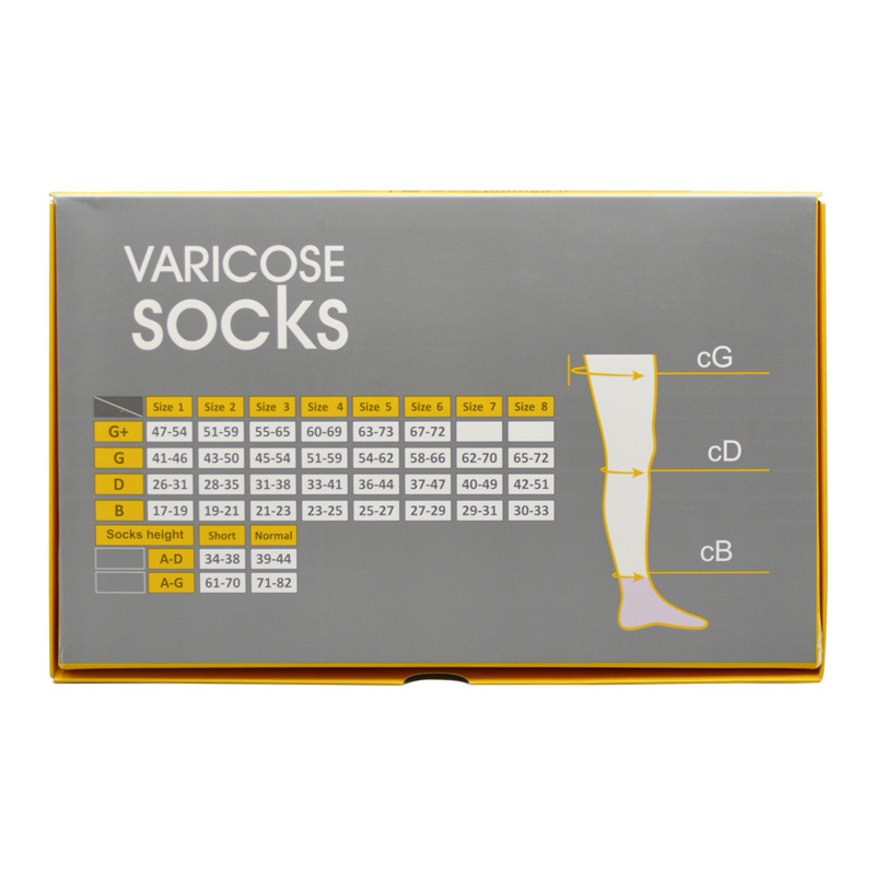 جوراب واریس بالای زانو پین مد مدل 7080 بسته دو عددی (2)