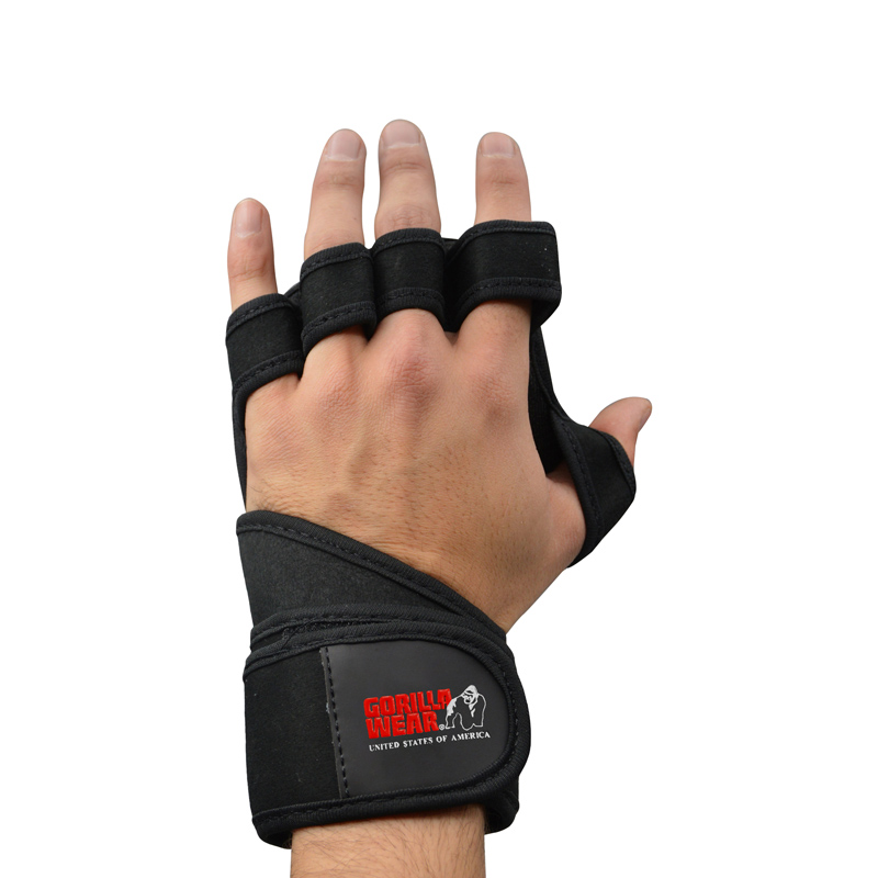 دستکش و محافظ کف دست چپ بدنسازی گوریلا مدل 404B0231 مشکی بسته یک عددی