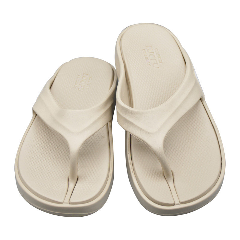 دمپایی لا انگشتی زنانه لوفو مدل 6217 کرم